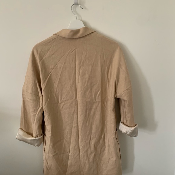 H&M LINEN BLEND BLAZER - Picture 4 of 4